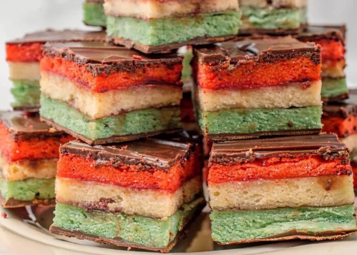 Italian Rainbow Cookie Recipe (Tricolor Cookies)