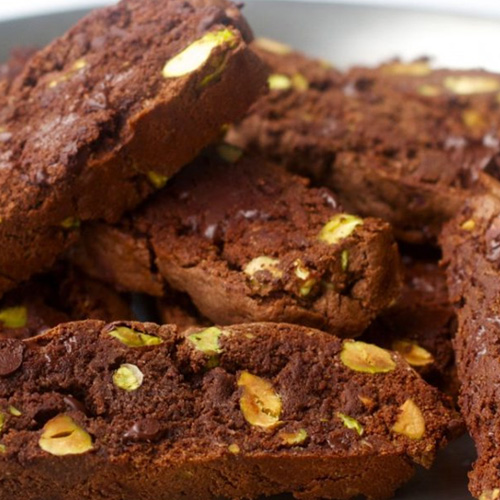 Chocolate Pistachio Biscotti