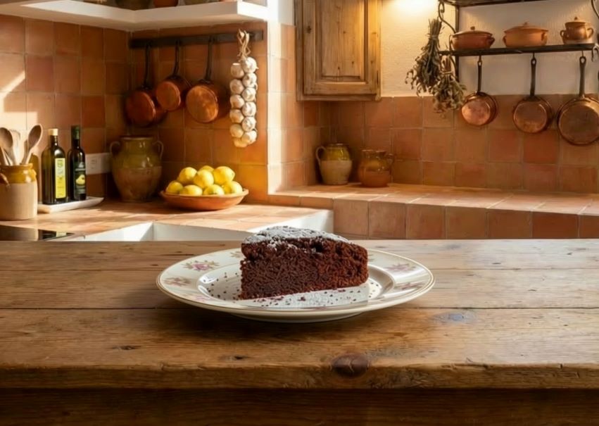 Torta Caprese is a rich, flourless chocolate cake