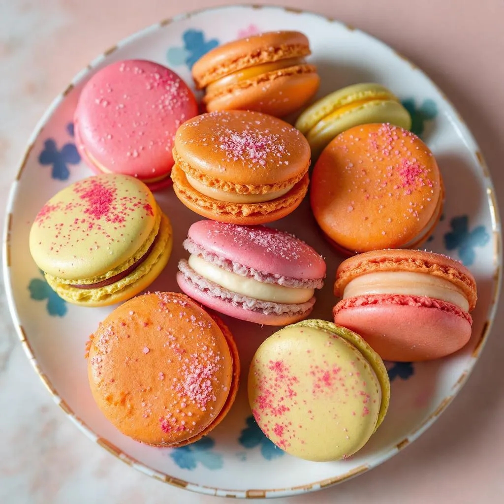 French macarons are known for their crisp shell, chewy interior, and smooth filling.