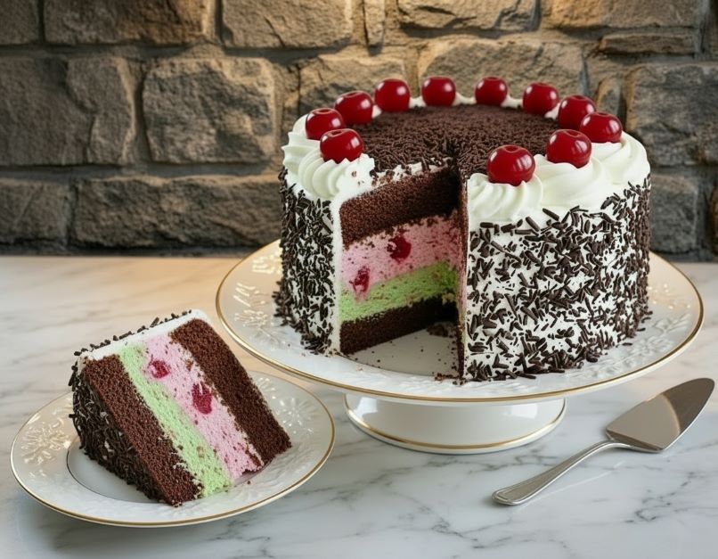 Authentic Spumoni Ice Cream Cake
