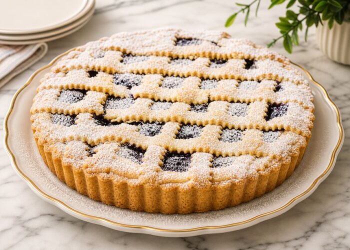 Authentic Crostata Ricotta e Visciole (Roman Ricotta and Sour Cherry Tart)
